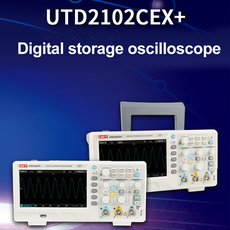 Digital Storage Oscilloscope 100Mhz - UNI-T UTD2102CEX + Digital Storage Oscilloscope