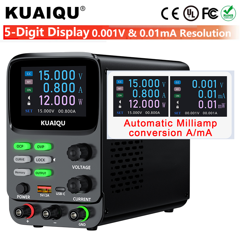 Programmable Dc Power Supply 30V 10A - KUAIQU แหล่งจ่ายไฟ 5 หลัก ปรับค่าได้ โปรแกรมได้