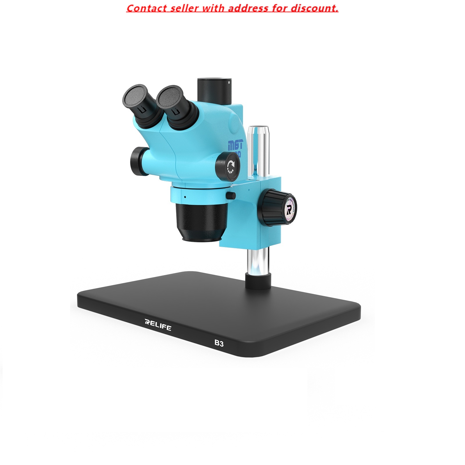 Stereo Trinocular Microscope Pcb - กล้องจุลทรรศน์สเตอริโอแบบสามตา RELIFE RL-M6T Pro-B3 ความละเอียดสูง +