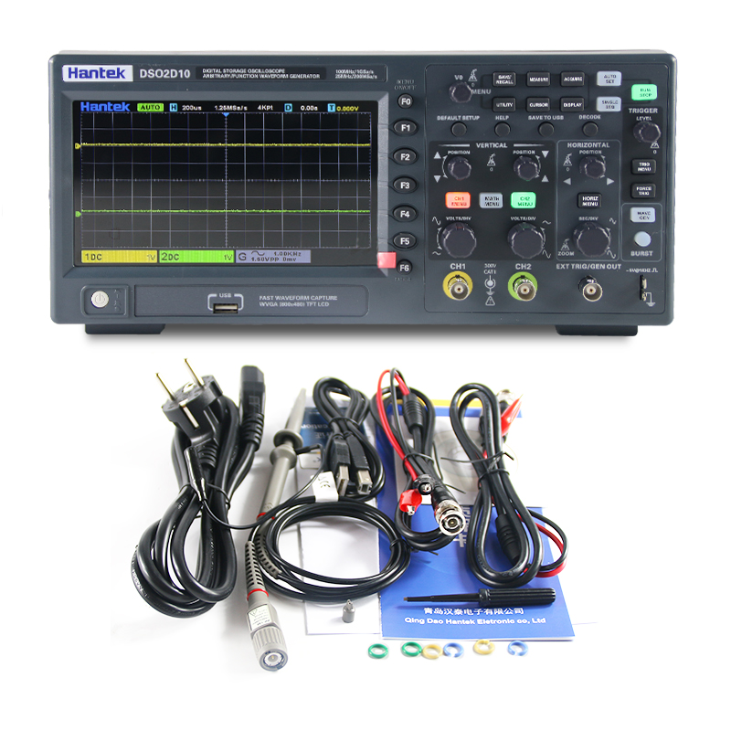 Digital Storage Oscilloscope 100Mhz - ออสซิลโลสโคปดิจิตอล Hantek DSO2D10 แบนด์วิดท์ 100MHz 2CH