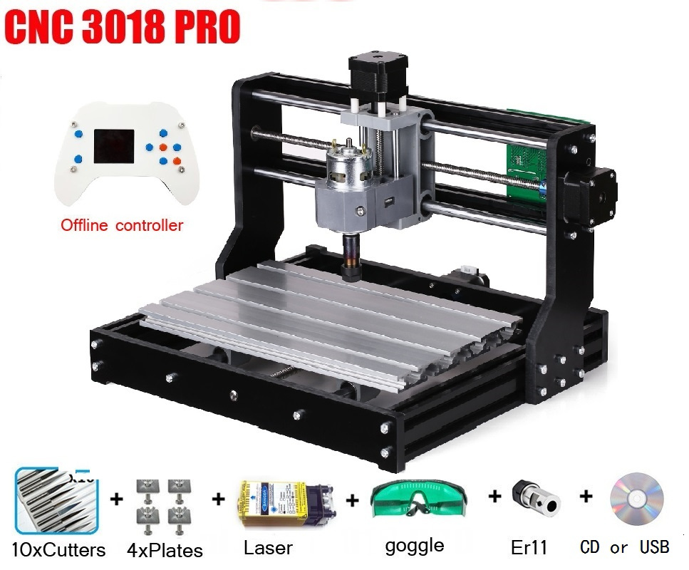 Mini Laser Engraver Cnc Router - เครื่องแกะสลักเลเซอร์ CNC 3018 PRO เครื่องเราเตอร์ CNC