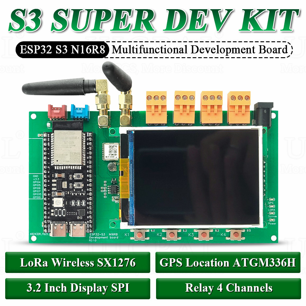Esp32 S3 Development Board Lot - ESP32 S3 ชุดบอร์ดพัฒนา 3.2 นิ้ว N16R8