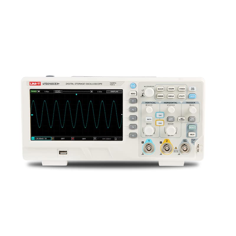 Digital Storage Oscilloscope 100Mhz - UTD2102CEX+ ออสซิลโลสโคปดิจิตอลความแม่นยำสูง 100MHz สำหรับห้องปฏิบัติการและเครื่องทดสอบรูปคลื่นสำหรับงานซ่อมอิเล็กทรอนิกส์