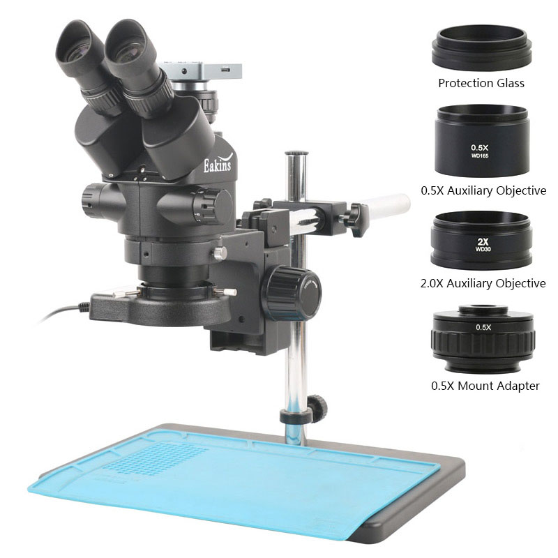 Stereo Trinocular Microscope Pcb - 8.3MP 4K 1080P HDMI USB กล้องวีดีโอ3.5X-90X