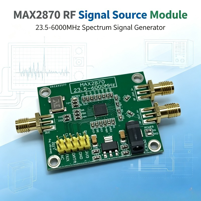 Signal Generator Spectrum Analyzer - โมดูลแหล่งสัญญาณ RF MAX2870 23.5–6000MHz, เครื่องกำเนิดสัญญาณสเปกตรัมสำหรับเครื่องวิเคราะห์และอุปกรณ์ทดสอบ