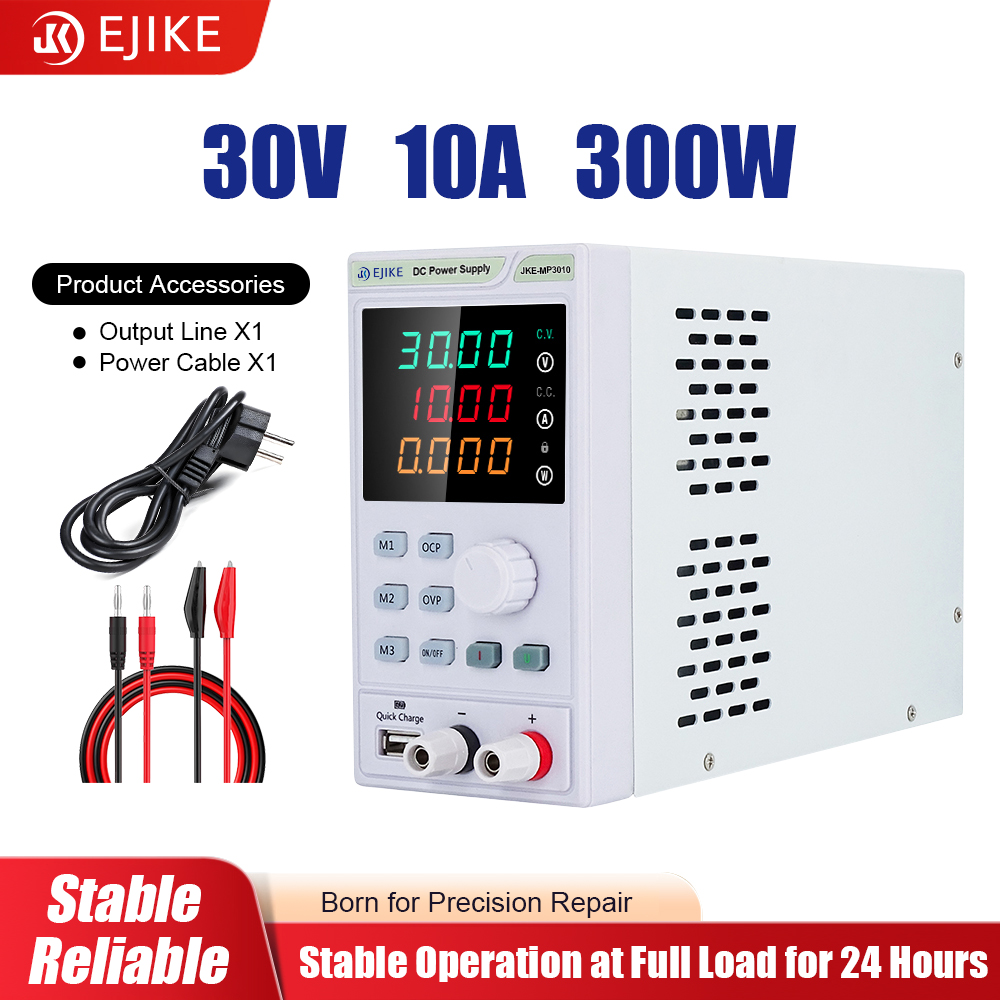 Programmable Dc Power Supply 30V 10A - EJIKE แหล่งจ่ายไฟ DC 300W ปรับโปรแกรมได้ 30V