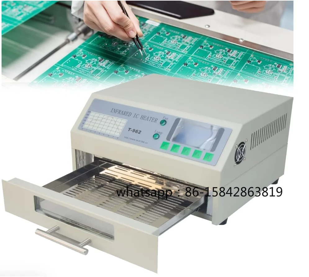 Reflow Oven Pcb T962 - T962 เตาอบรีโฟลว์,110v/220v 800w สถานีบัดกรีแบบรีโฟลว์, เครื่องทำความร้อนอินฟราเรดอัจฉริยะ, พื้นที่เชื่อม
