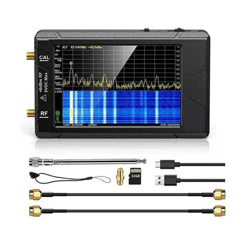 Signal Generator Spectrum Analyzer - เครื่องวิเคราะห์สเปกตรัมแบบพกพาขนาดเล็กใหม่ 100k-5.3GHz พร้อมเครื่องกำเนิดสัญญาณ RF หน้าจอ 4