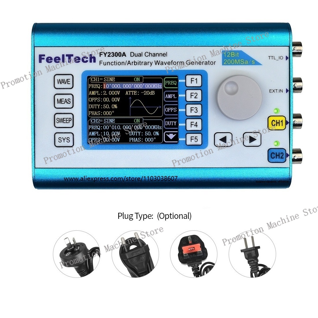 FY2300 เครื่องกำเนิดสัญญาณฟังก - Function Arbitrary Waveform Generator บทวิจารณ์และราคา