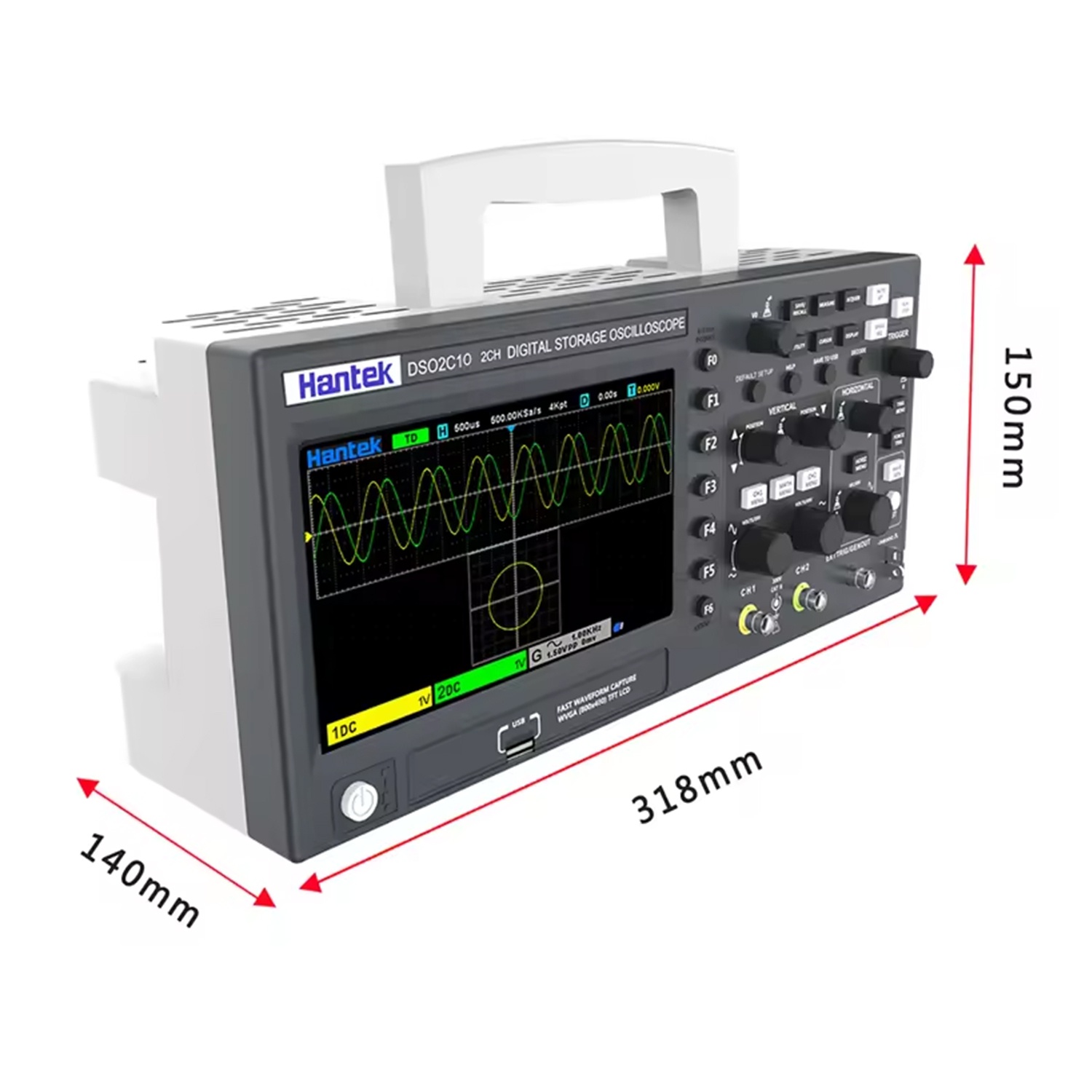 DSO2C10 DSO2C15 DSO2C10 ออสซิล - Digital Storage Oscilloscope 100Mhz บทวิจารณ์และราคา