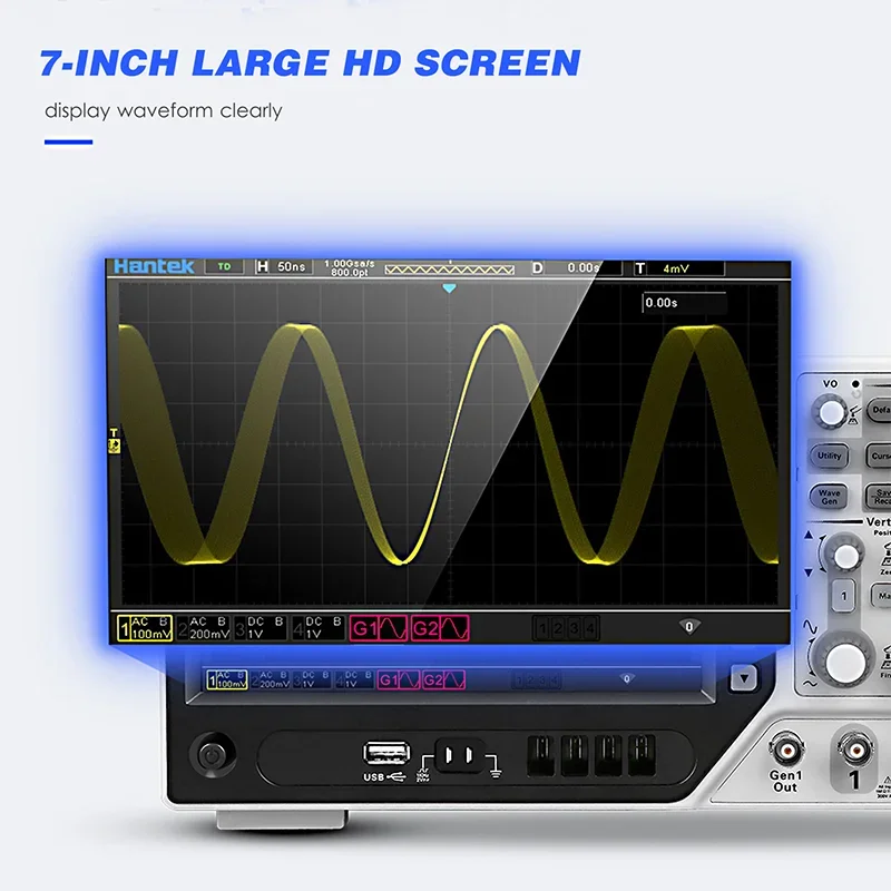 ออสซิลโลสโคปแบบดิจิตอล Hantek  - Digital Storage Oscilloscope 100Mhz บทวิจารณ์และราคา