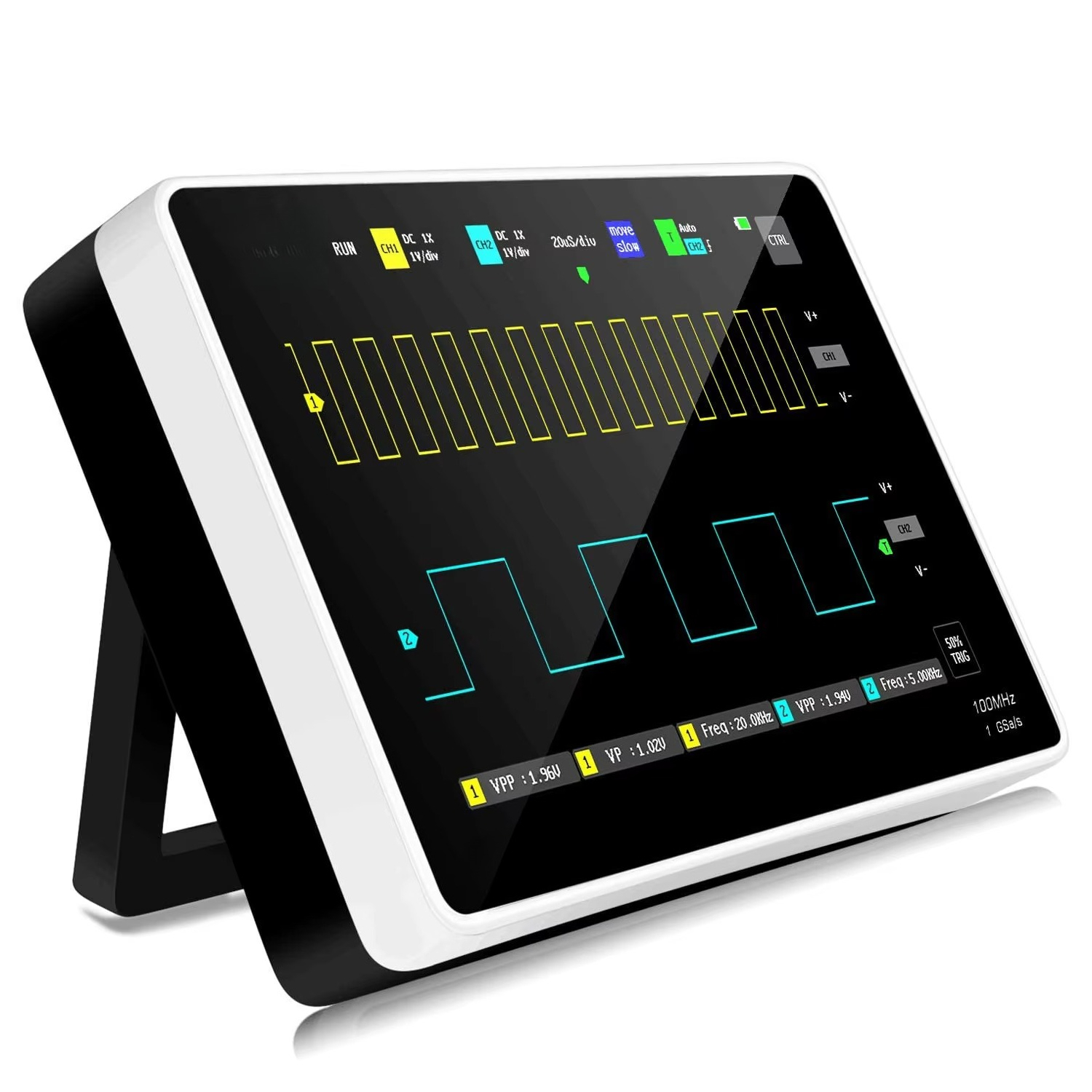 ชุดออสซิลโลสโคปดิจิตอลแบบพกพา  - Digital Storage Oscilloscope 100Mhz บทวิจารณ์และราคา