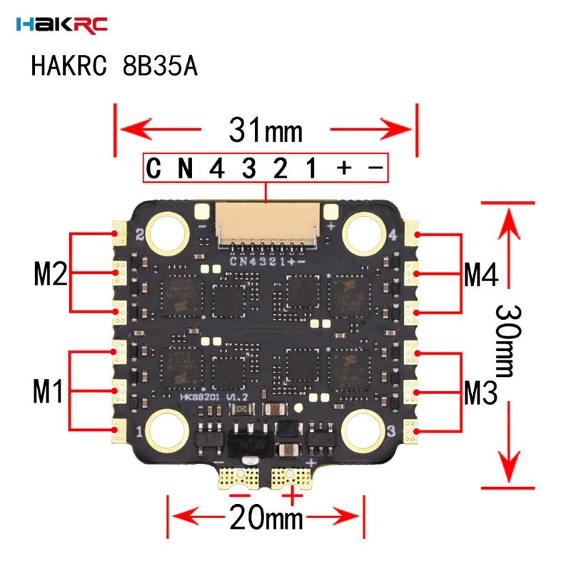 HAKRC F7220 V2 F7 คอนโทรลเลอร์ - Fpv Flight Controller F7 Stack 60A บทวิจารณ์และราคา